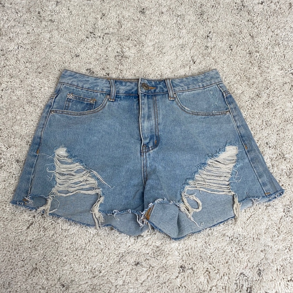 light wash, ripped jeans, size small